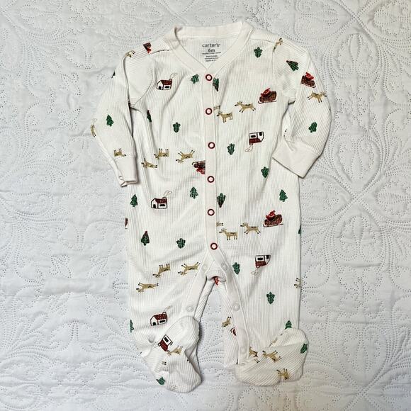 Carter's Thermal Footie Sleeper Size 6m - Picture 2 of 5